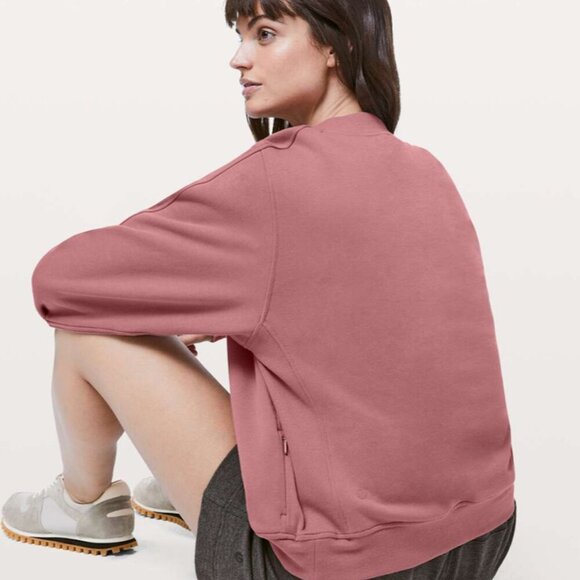 Lululemon - sz 10 - Chill On Pullover in Quicksand (Mauve Pink), Terry Sweatshir - Picture 10 of 12